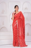 Premium Muslin Modal Silk Floral Printed Saree with Zari Border