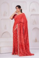 Premium Muslin Modal Silk Floral Printed Saree with Zari Border