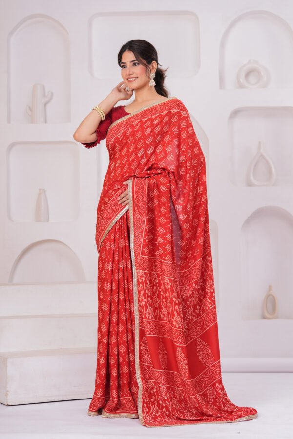 Premium Muslin Modal Silk Floral Printed Saree with Zari Border
