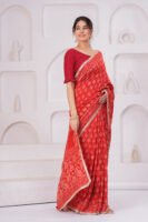 Premium Muslin Modal Silk Floral Printed Saree with Zari Border