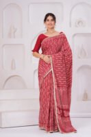 Premium Muslin Modal Silk Printed Saree with Designer Pallu & Zari Border