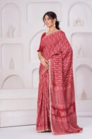 Premium Muslin Modal Silk Printed Saree with Designer Pallu & Zari Border