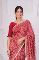 Premium Muslin Modal Silk Printed Saree with Designer Pallu & Zari Border