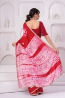 Premium Muslin Modal Silk Tie-Dye Saree with Zari Border