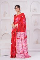 Premium Muslin Modal Silk Tie-Dye Saree with Zari Border