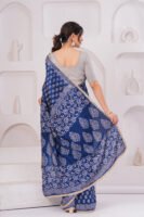 Premium Muslin Modal Silk Ethnic Printed Saree with Designer Pallu & Zari Border