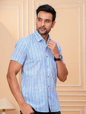 Men’s Luxury Hand Block Printed Shirt