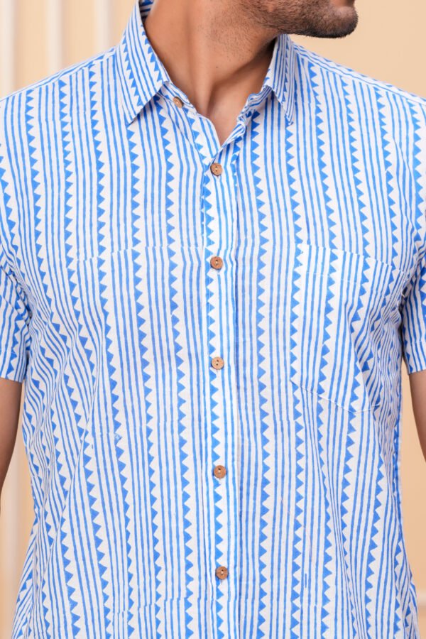 Men’s Luxury Hand Block Printed Shirt