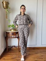 Women’s Brown Floral Printed Co-Ord Set