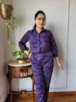 Women’s Navy Blue Floral Co-Ord Set