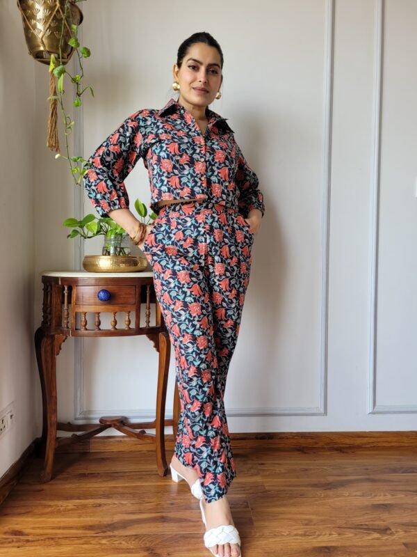 Women’s Black Floral Printed Co-Ord Set