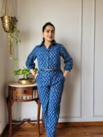 Women’s Indigo Blue Printed Co-Ord Set