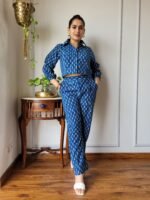 Women’s Indigo Blue Printed Co-Ord Set