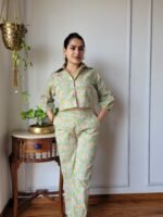 Women’s Indigo Blue Printed Co-Ord Set
