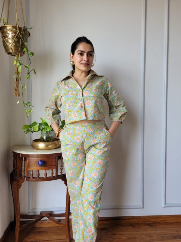 Women’s Indigo Blue Printed Co-Ord Set