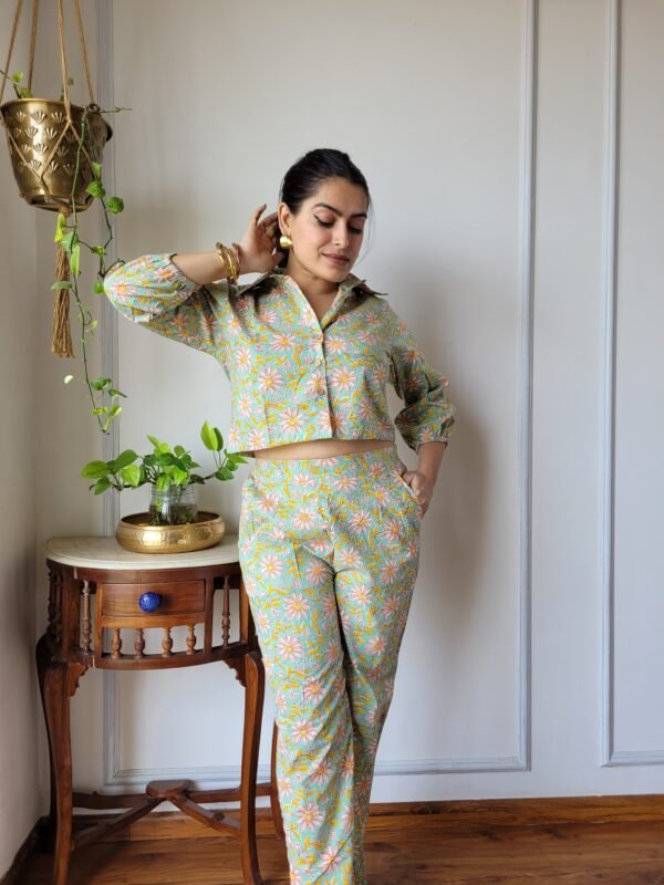 Women’s Indigo Blue Printed Co-Ord Set