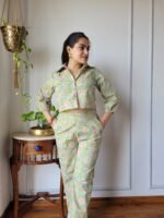 Women’s Indigo Blue Printed Co-Ord Set