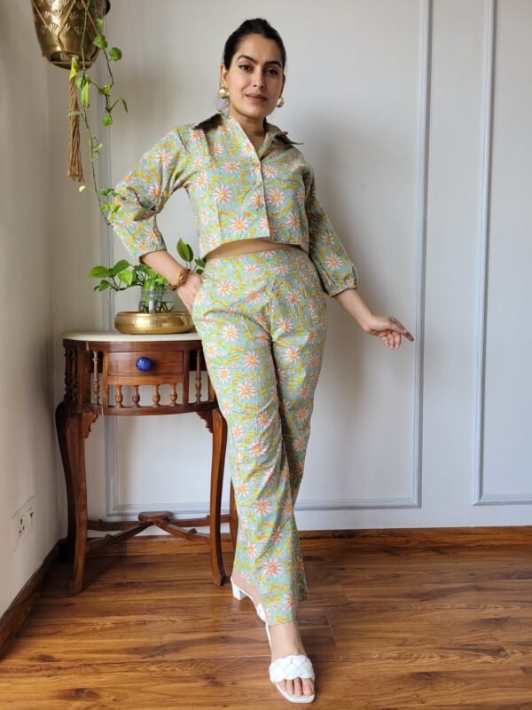 Women’s Indigo Blue Printed Co-Ord Set