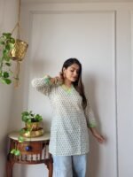 Women’s Off-White Floral Printed Casual Top