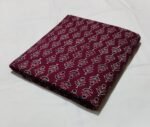 Cotton Hand Block Printed Running Fabric – Maroon