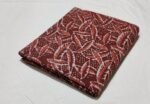 Cotton Hand Block Printed Running Fabric – Rust Red