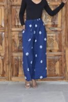 Stylish Free Size Palazzo – Ethnic Printed Casual Wear (Royal Blue)