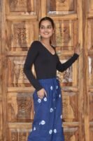 Stylish Free Size Palazzo – Ethnic Printed Casual Wear (Royal Blue)