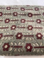 Premium Modal Silk Fabric – Hand Block Print Floral Design