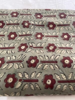Premium Modal Silk Fabric – Hand Block Print Floral Design