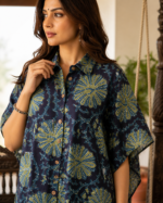 Premium Muslin Modal Silk Printed Kaftan Shirt