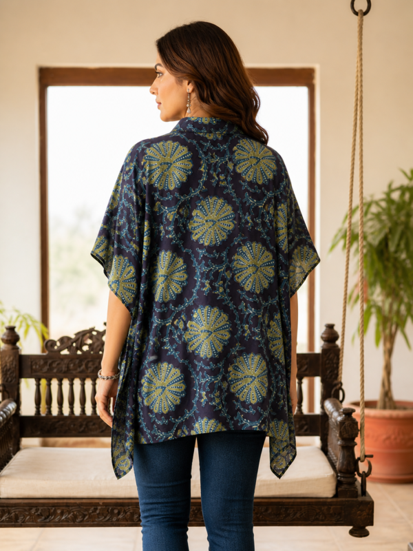 Premium Muslin Modal Silk Printed Kaftan Shirt