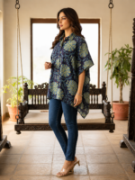Premium Muslin Modal Silk Printed Kaftan Shirt